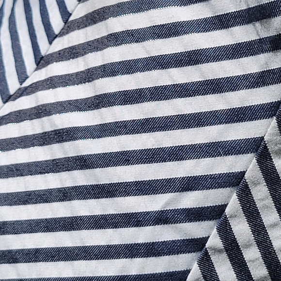 Do & Be Navy Blue and White striped Small Romper - Picture 7 of 9